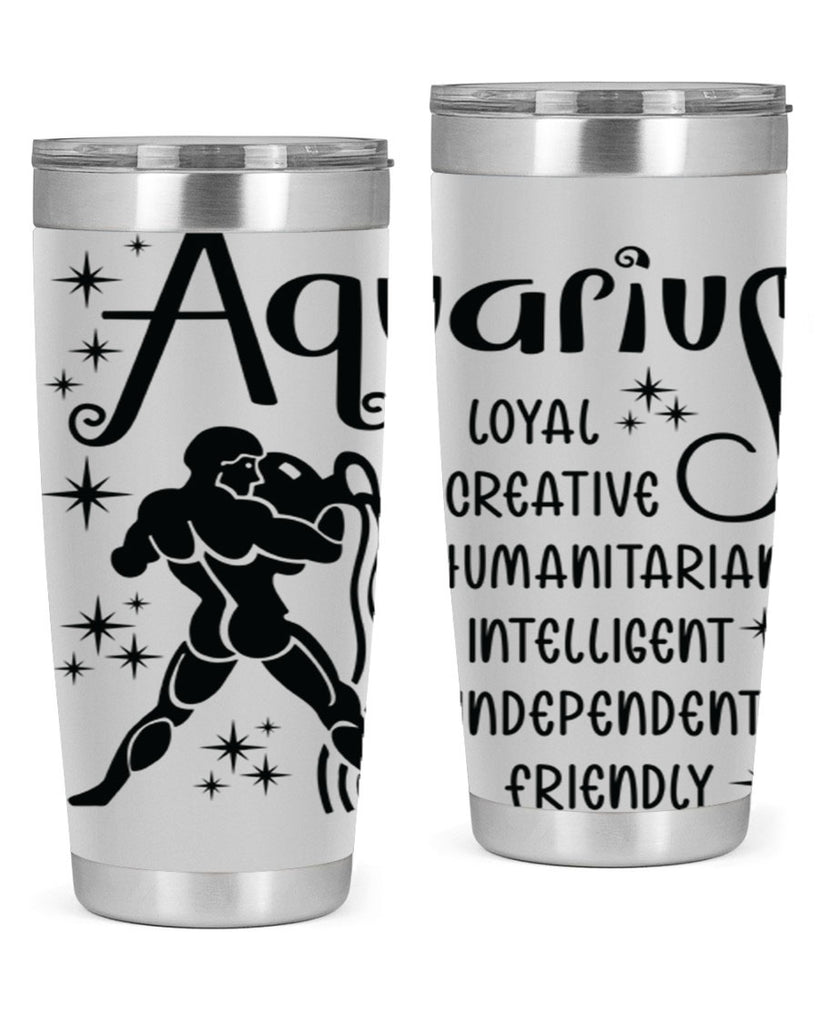 Aquarius 64#- zodiac- Tumbler