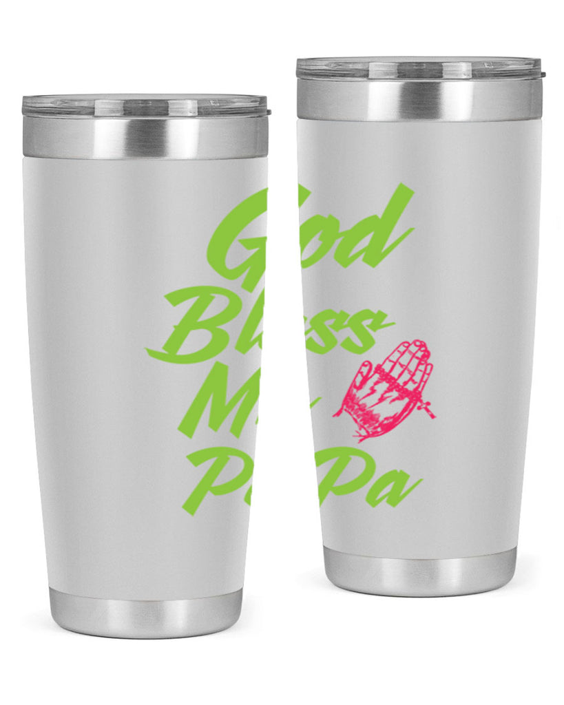 God Bless Papa 107#- grandpa - papa- Tumbler