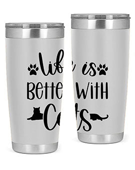 Life Is Better With A Cats Style 99#- cat- Tumbler