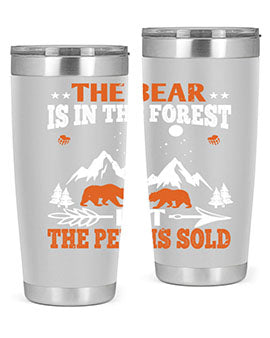 The bear is in the forest, but the pelt is soldd 31#- Bears- Tumbler