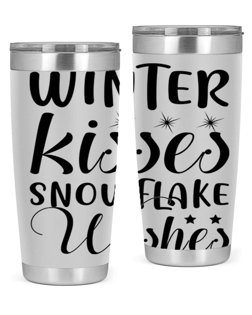 Winter Kisses Snowflake Wishes 561#- winter- Tumbler
