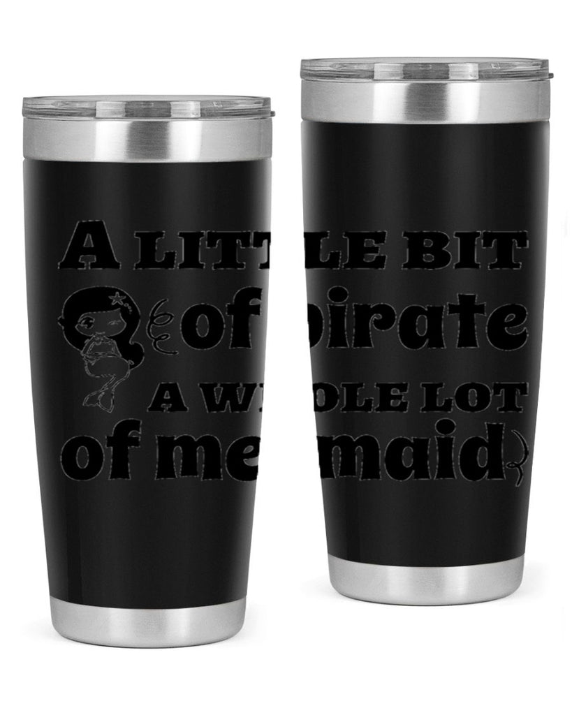 A little bit of pirate 10#- mermaid- Tumbler