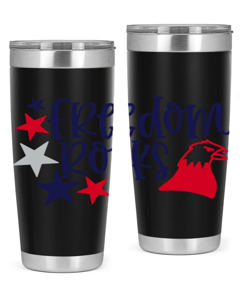 Freedom Rocks Style 148#- Fourt Of July- Tumbler