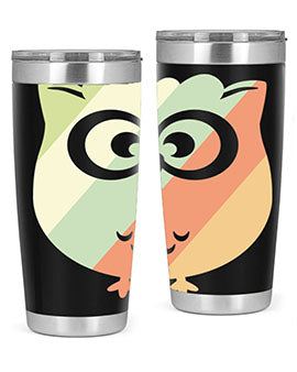 Owl Retro Style Vintage A TurtleRabbit 15#- owl- Tumblers
