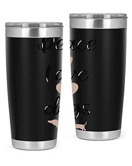Peace Love Dogs Style 11#- dog- Tumbler