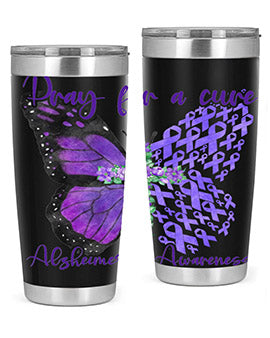 Pray For A Cure AlzheimerS Awareness 208#- alzheimers- Tumbler