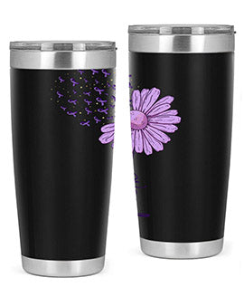 Purple Daisy Faith AlzheimerS Awareness 209#- alzheimers- Tumbler