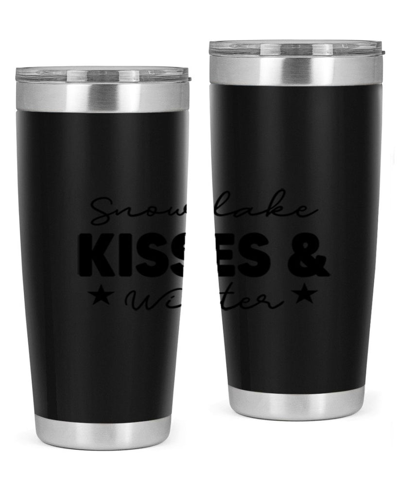 Snowflake Kisses Winter374#- winter- Tumbler
