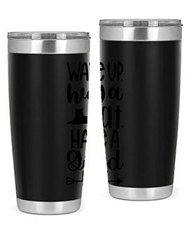 Wake Up Hug A Cat Style 108#- cat- Tumbler
