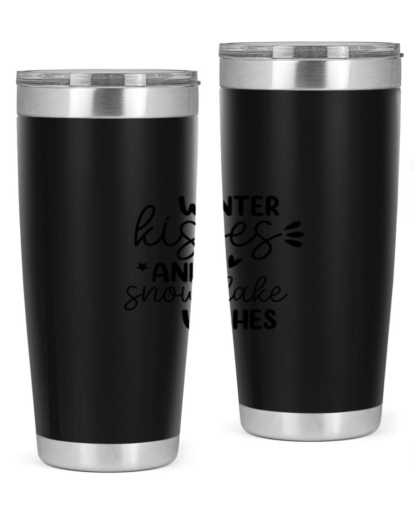 Winter Kisses And Snowflake Wishes 516#- winter- Tumbler