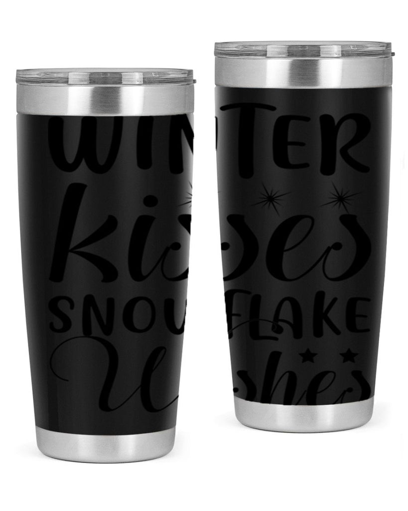 Winter Kisses Snowflake Wishes 561#- winter- Tumbler