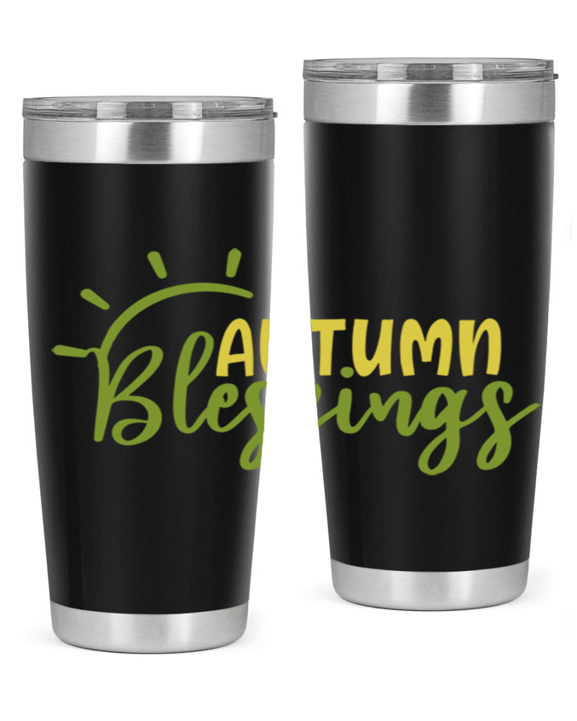autumn blessings 66#- thanksgiving- Tumbler