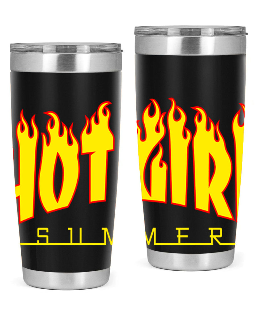 hot girl  summer fire 123#- black words phrases- Cotton Tank