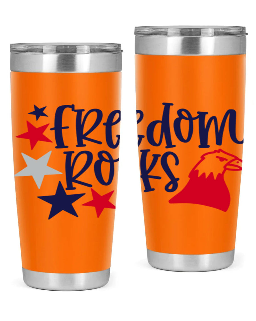 Freedom Rocks Style 148#- Fourt Of July- Tumbler