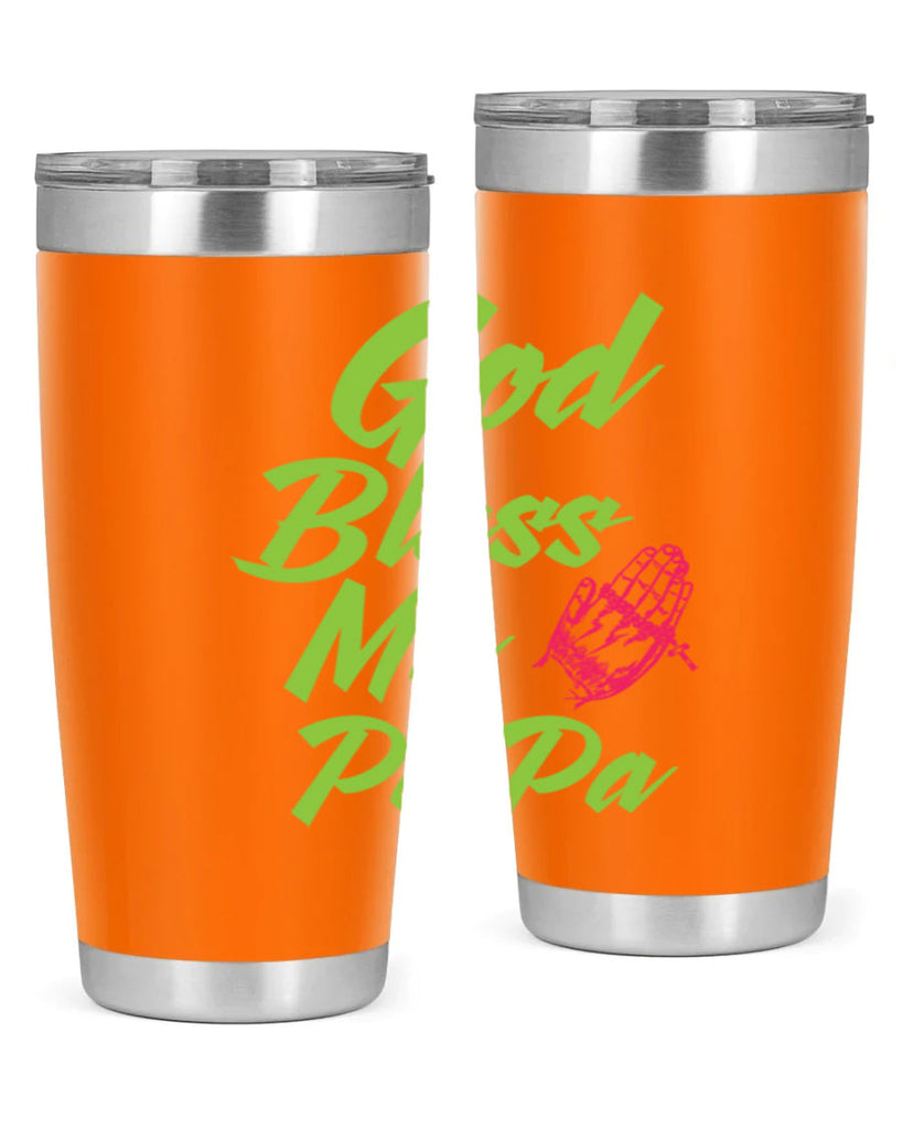 God Bless Papa 107#- grandpa - papa- Tumbler