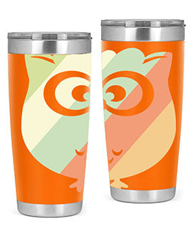 Owl Retro Style Vintage A TurtleRabbit 15#- owl- Tumblers