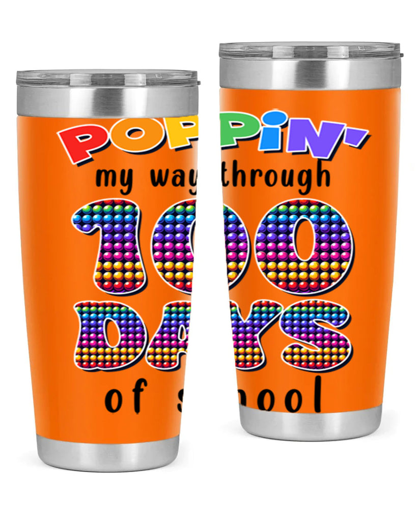 Poppin My Way Through 100 53#- 100 days of school- Tumbler