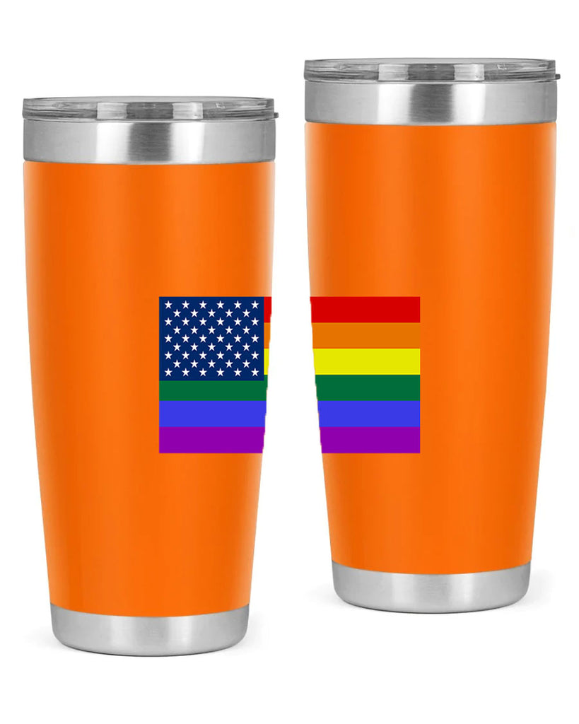Rainbow american flag 11#- lgbt- Tumbler