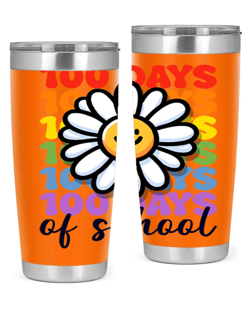Retro Flower 100 Days Of 56#- 100 days of school- Tumbler