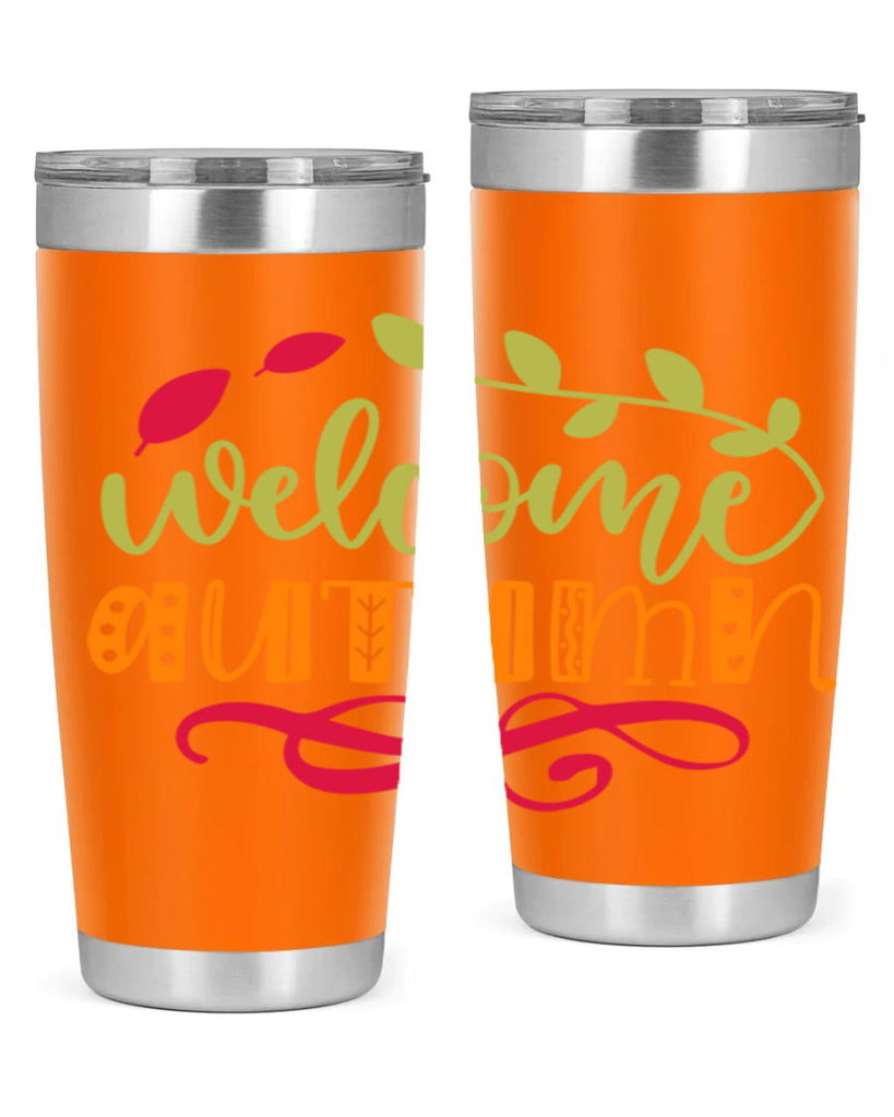 Welcome Autumn 629#- fall- Tumbler