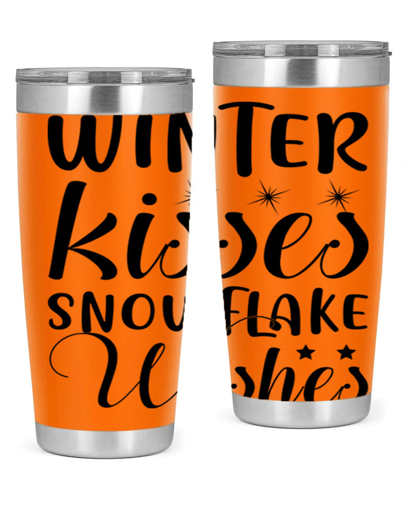 Winter Kisses Snowflake Wishes 561#- winter- Tumbler