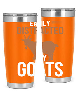 easily distracted by goats Style 5#- goat- Tumbler
