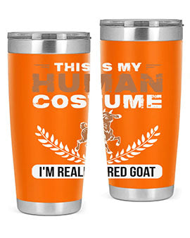 this is my human costume im really a red goat Style 1#- goat- Tumbler