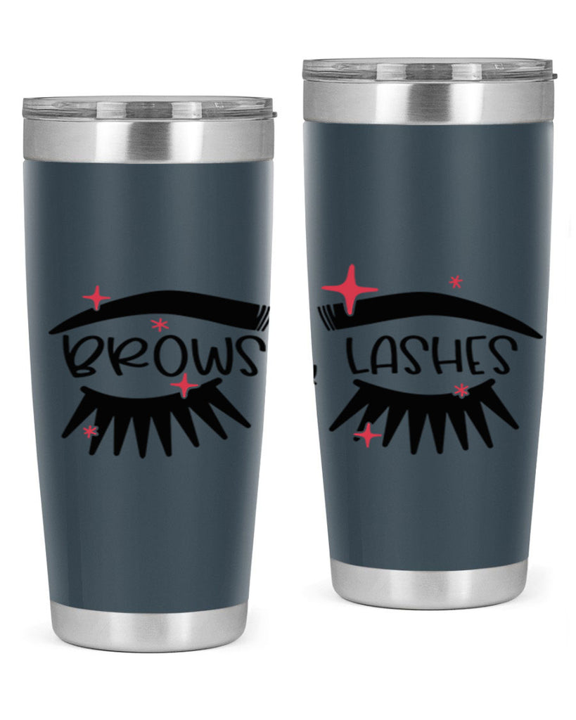 Brows Lashes Style 123#- make up- Tumbler