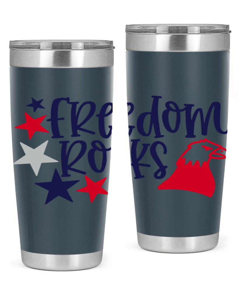 Freedom Rocks Style 148#- Fourt Of July- Tumbler