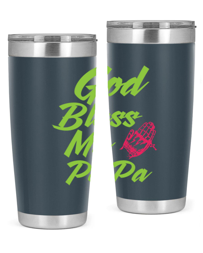 God Bless Papa 107#- grandpa - papa- Tumbler