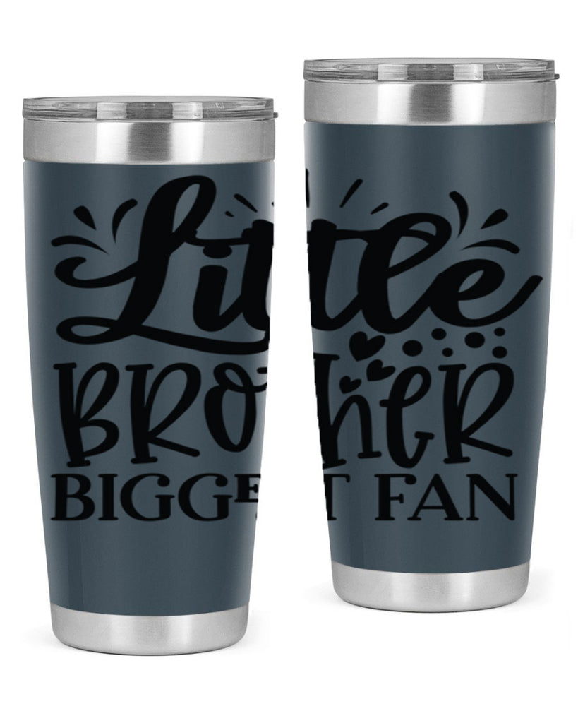 Little Brother Biggest Fan 2056#- baseball- Tumbler