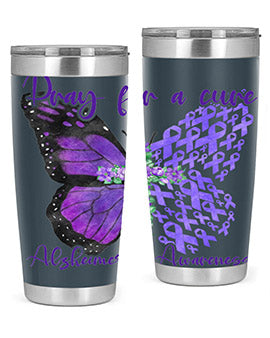 Pray For A Cure AlzheimerS Awareness 208#- alzheimers- Tumbler