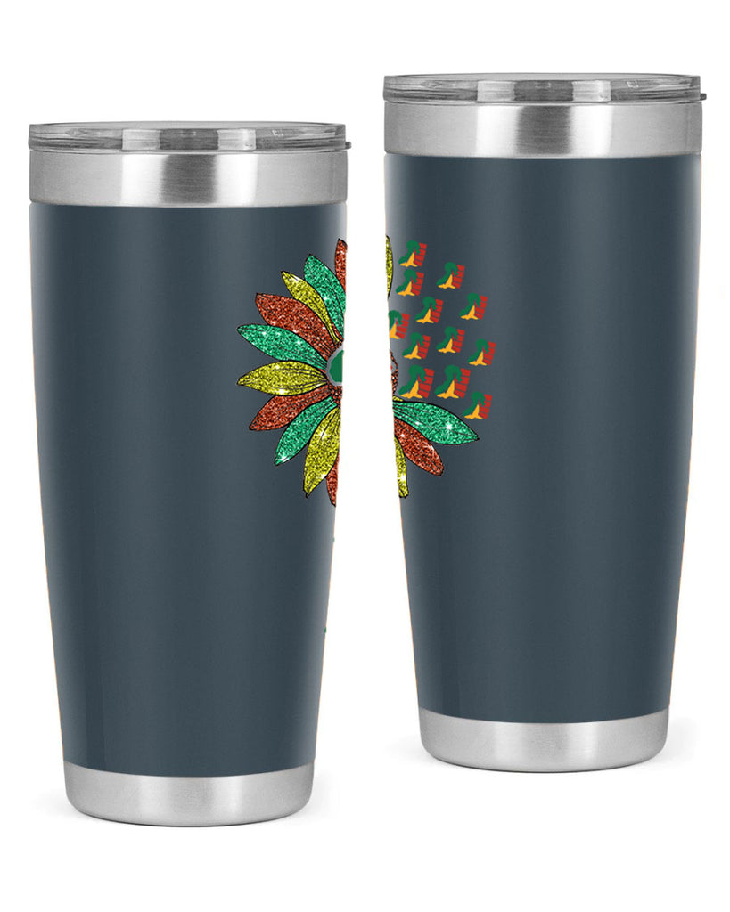 Sunflower Fist Juneteenth Black History 24#- Juneteenth- tumbler