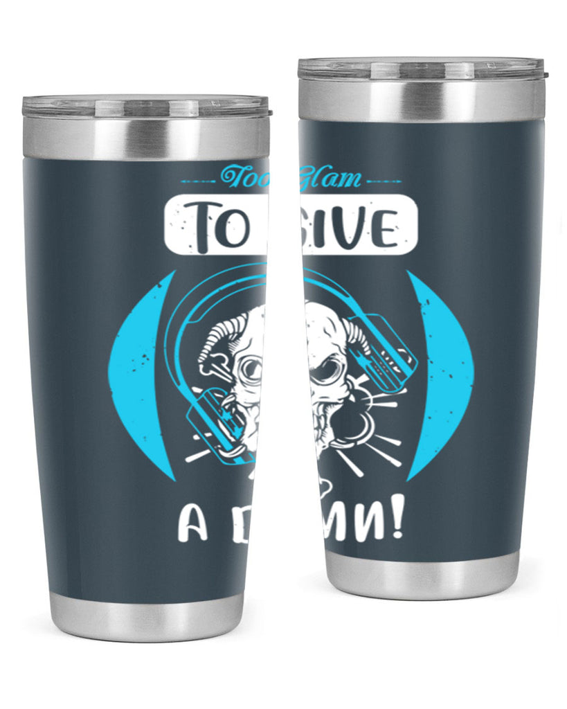 Too glam to give a damn Style 176#- make up- Tumbler