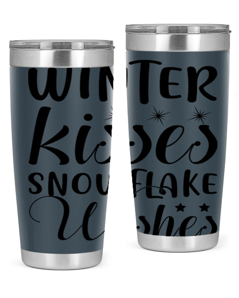 Winter Kisses Snowflake Wishes 561#- winter- Tumbler