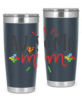 ausome mom Style 4#- autism- Tumbler