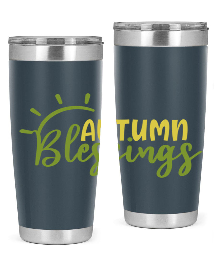 autumn blessings 66#- thanksgiving- Tumbler