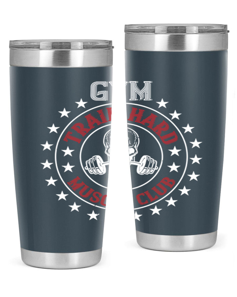 gym train hard mucle club 95#- gym- Tumbler
