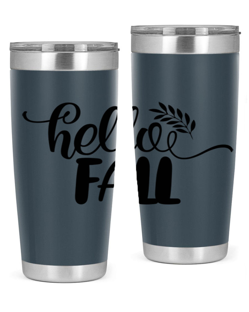 hello fall 54#- thanksgiving- Tumbler