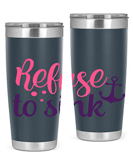 refuse to sink Style 4#- breast cancer- Tumbler