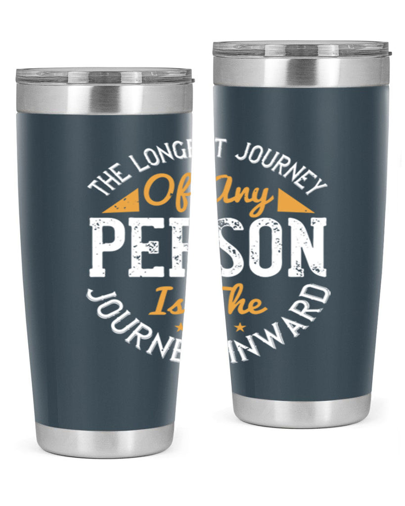 the longest journey of any person is the journey inward 60#- yoga- Tumbler
