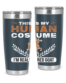 this is my human costume im really a red goat Style 1#- goat- Tumbler