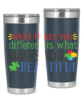 what makes you different is what makes you beautiful Style 3#- autism- Tumbler