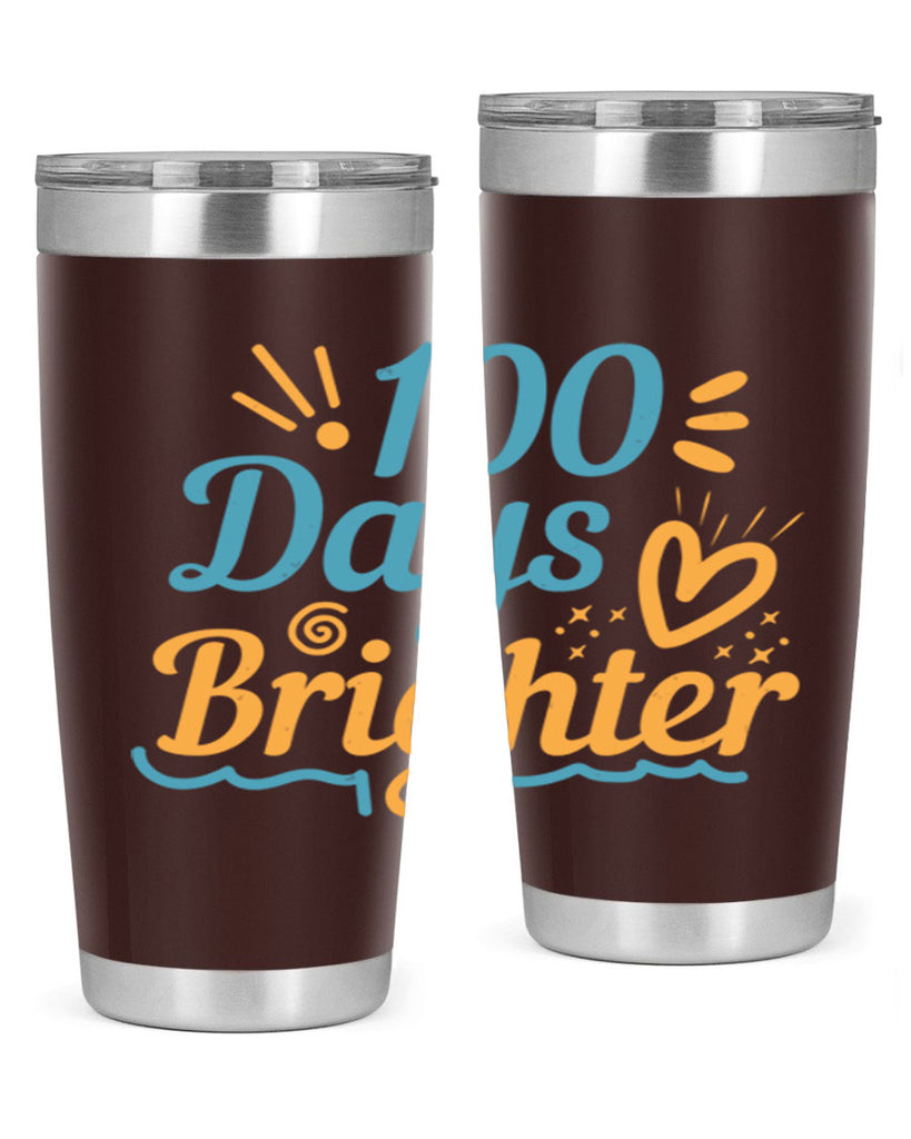 1 days brighter 16#- 100 days of school- Tumbler