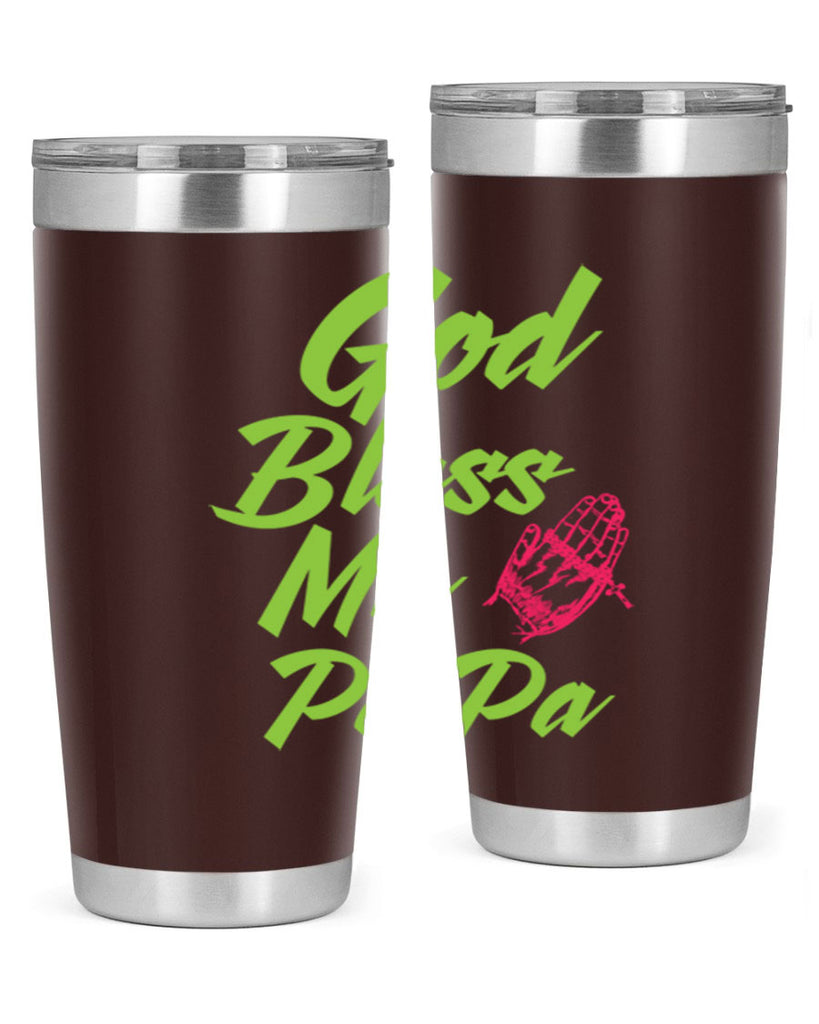 God Bless Papa 107#- grandpa - papa- Tumbler