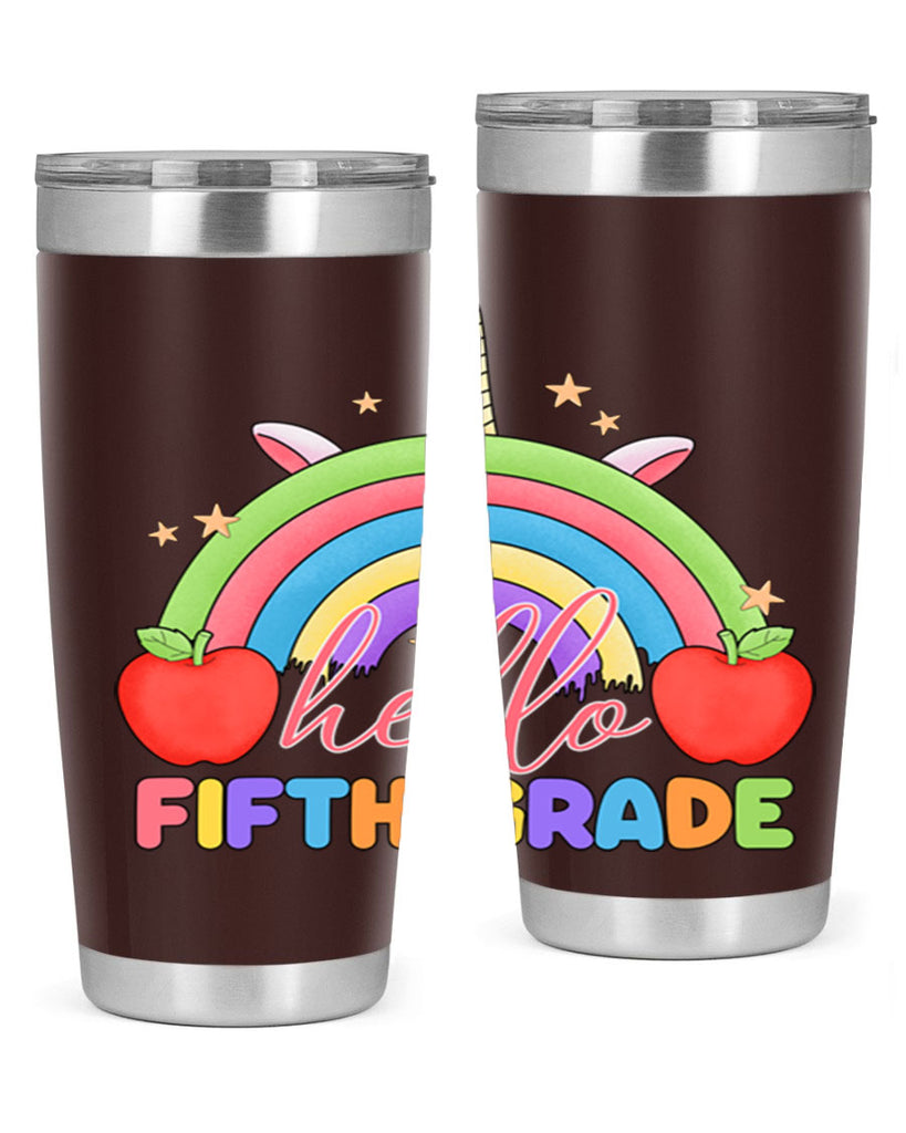 Hello 5th Grade Unicorn Rainbow 15#- 5th grade- Tumbler
