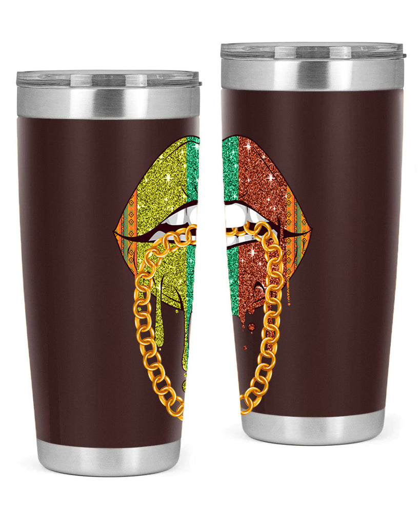 Juneteenth Women Melanin Girl Lips Png 25#- Juneteenth- tumbler