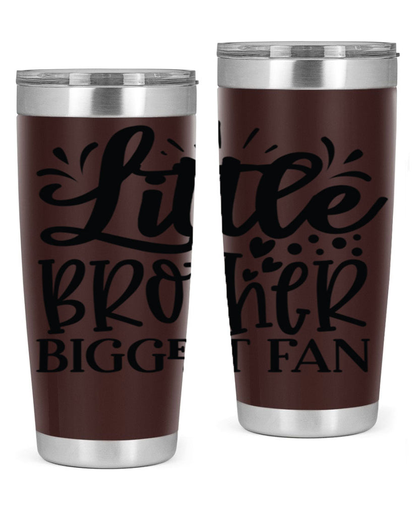 Little Brother Biggest Fan 2056#- baseball- Tumbler