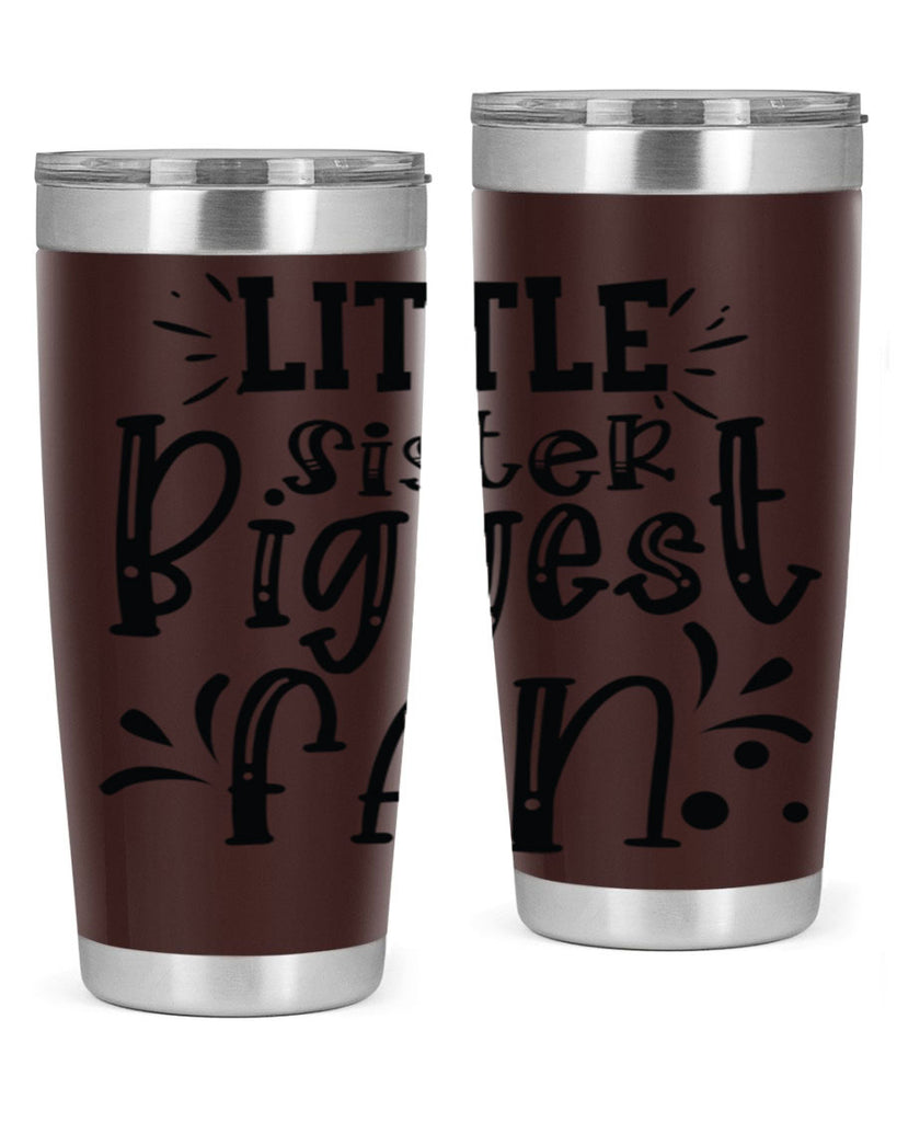 Little Sister Biggest Fan 2055#- baseball- Tumbler