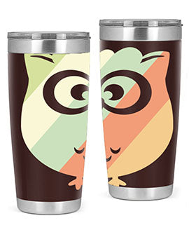 Owl Retro Style Vintage A TurtleRabbit 15#- owl- Tumblers